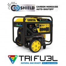 Champion 201161  12000 Watt Electric Start Tri Fuel Portable Generator CO Shield 49 State