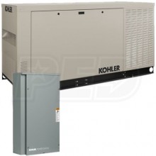 Kohler 24RCL  24kW Emergency Standby Power Generator System 200A Service Disc ATS with Load Shedding