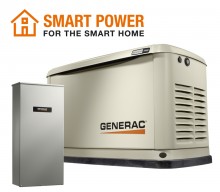 Generac Guardian 14kW Aluminum Standby Generator System (100A ATS w/ 16-Circuit Load Center) w/ Wi-Fi