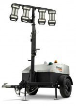 Generac MLT4060M-STD - 6kW Towable Diesel Horizontal Mast Light Tower w/ Mitsubishi Engine & Manual Winch