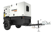 Generac 36kW (Prime) / 40kW (Standby) Skid-Mount Diesel Generator (Isuzu Engine) w/ Single-Axle Trailer