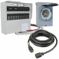 Reliance Controls 50 Amp 120 240V 10 Circuit Power Transfer System with Interchangeable Breakers