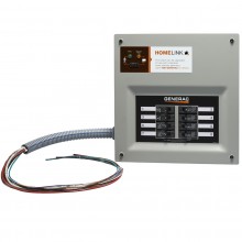 Generac 9855  50 Amp HomeLink  Upgradeable Pre Wired Manual Transfer Switch System Alum