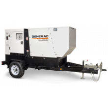 Generac 29kW (Prime) / 31kW (Standby) Skid-Mount Diesel Generator (John Deere Engine) w/ Tandem-Axle Trailer