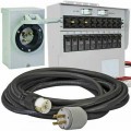Reliance Controls 50 Amp 120 240V 10 Circuit Power Transfer System 25Ft Cord with Interchangeable Breakers